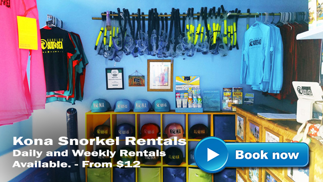 Snorkel rentals in Kona Hawaii