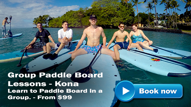 Group Paddle Board Lessons in Kona | Hawaii Adventure Tours
