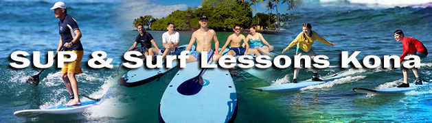 Surf ans SUP lessons in Kona