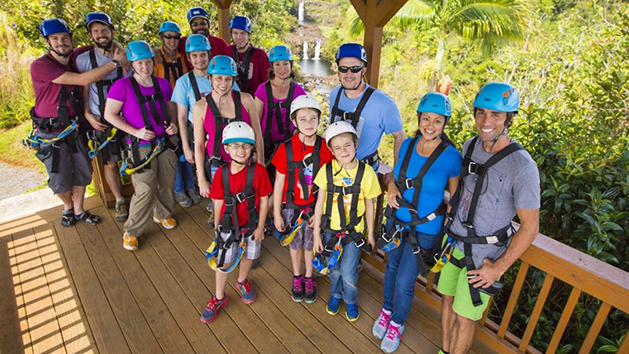 Zipline for the whole family in Kona with Hawaii Adventure Tours